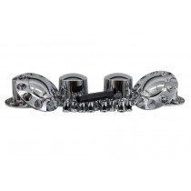 CHROME FRONT & REAR AXLE COVER / CONE LUG NUT COVER KIT | 33MM (SIX WHEELS)