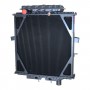 Peterbilt 4 Row Bolt Together Dimpled Tube Radiator With Surge Tank Front Angle.
