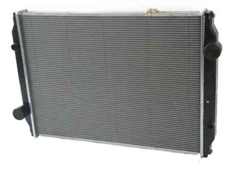 Volvo Autocar Radiator Plastic Aluminum Angled View. 