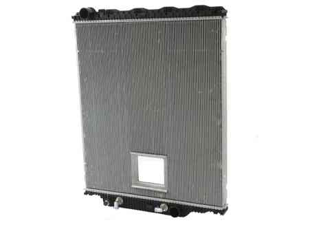 Mack Volvo CH Granite VHD Model Radiator With PTO Box Front View. 