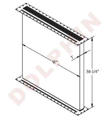 Peterbilt 5 row low clog HD radiator core.